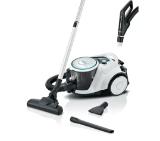Bosch BGS41HYG1 Series 6, Vacuum cleaner without bag, ProHygienic, 2.4 l capacity, SensorBagless Technology, EasyClean system, AirCycle sensor technology, QuattroPower system, White