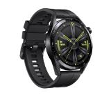 Huawei Watch GT 3 46mm, Active Jupiter-B29S, 1.43", Amoled, 466x466, PPI 326, 4GB, Bluetooth 5.2 supports BLE/BR/EDR, 5ATM, NFC, GPS, Battery 455 maAh, Black Fluoroelastomer Strap