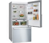 Bosch KGB86XIEP SER4; Freestanding fridge with bottom freezer, NoFrost, E, 186/86/81, 613 l (479+134), 40d B(C), Stainless steel
