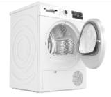 Bosch WTH85205BY, SER4 Tumble dryer with heat pump 7kg A++ 65dB EasyClean, white-blackgrey door, drain kit acc. WTZ1110