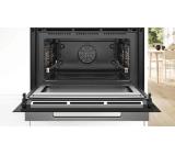 Bosch CMG778NB1, SER8 Compact built-in oven with microwave function, 60 x 45 cm, 45 l, 900W, Digital control ring, 4D hotair, Hotair Gentle, Air Fry function, Home Connect, Black