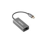 Natec Cricket USB to RJ45 Ethernet Adapter Network Card Cricket USB-C 3.1, 1xRJ45 1GB, Cable
