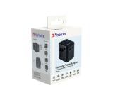 Verbatim UTA-02 Universal Travel Adapter with 1 x USB-C PD 20W / 1 x USB-A QC 3.0
