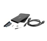 Natec EXTERNAL HDD/SSD ENCLOSURE RHINO SATA 2.5" USB 2.0 ALUMINUM Slim Black