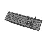 Natec keyboard Nautilus SLIM Black-Grey US layout