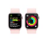Apple Watch Series 9 GPS + Cellular 45mm Pink Aluminium Case with Light Pink Sport Loop