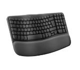 Logitech Wave Keys wireless ergonomic keyboard - GRAPHITE - US INT`L - 2.4GHZ/BT - N/A - INTNL-973 - UNIVERSAL