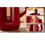 Bosch TWK1M124, MyMoment Plastic Kettle, 2400 W, 1.7 l, Cup indicator, Limescale filter, Triple safety function, Red