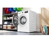 Bosch WAN28164BY SER4 Washing machine 8kg, A, 1400rpm, 51/72dB(A), Iron Assist, waveDrum 65l, 6 options, Sportswear, silver-blackgrey door