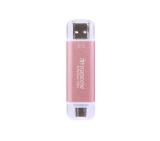 Transcend 2TB, USB External SSD, ESD310P, USB 10Gbps, Type C/ A, Pink