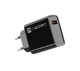 Natec USB Charger Ribera 1X USB-A 18W, Black