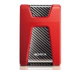 Adata 1TB , HD650 , USB 3.2 Gen 1, 2.5" Durable Lite - External Hard Drive Red