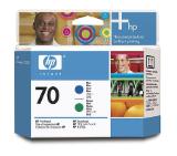 HP 70 Blue and Green Printhead