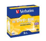Verbatim DVD+RW SERL 4.7GB 4X MATT SILVER SURFACE (5 PACK)