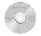 Verbatim DVD+RW SERL 4.7GB 4X MATT SILVER SURFACE (5 PACK)