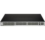D-Link 48-port 10/100 Layer 2 PoE Managed Switch + 2-port Gigabit + 2-port 1000BaseT/100Base-FX/SFP Option