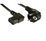 Power cable 10A, plug 90° to jack 90 2m