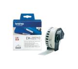 Brother DK-22210 Roll White Continuous Length Paper Tape 29mmx30.48M (Black on White)