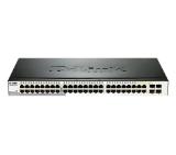 D-Link 48-port 10/100/1000 Gigabit Smart Switch including 4 Combo 1000BaseT/SFP