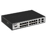 D-Link xStack 16-port 10/100 Layer 2 Managed Switch + 2-port Combo 1000BaseT/SFP