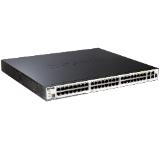 D-Link 48-port 10/100/1000 Layer 2 Stackable Managed PoE Gigabit Switch including 4-port Combo 1000BaseT/SFP with Standard Image