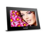 ViewSonic VFA770W-50E 7" DPF, black plastic frame, 480 x 234, contrast ratio 250:1, 150 nits, 16:9, JPEG & BMP photo format, USB host, card reader