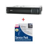 APC Smart-UPS 1000VA LCD RM 2U 230V + APC Service Pack 3 Year Warranty Extension (for new product purchases)