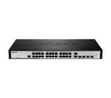 D-Link xStack 24-port 10/100 Layer 2 Managed Switch + 2x Combo 10/100/1000Base-T/100/1000 SFP + 2x 100/1000 SFP