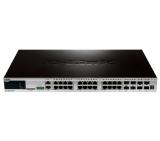 D-Link xStack 24-port 10/100/1000 Layer 3 Managed Gigabit Switch, 4 Combo 1000BaseT/SFP, 4 10GE SFP+ (Standard Image)