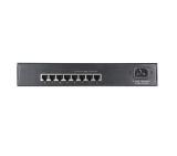 ZyXEL ES1100-8P 8-port 10/100Mbps Ethernet switch, 4x PoE (802.3af), Green (802.3az), Fanless, 19" rackmount