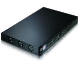 ZyXEL XGS-4528F, 24-port Managed Layer3+ Gigabit switch, 24x Gigabit dual personality ports (RJ45 or open SFP) + 2x 10Gbit XFP slot + 2x 12Gbit stacking port