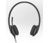 Logitech H340 USB Computer Headset, Black