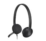 Logitech H340 USB Computer Headset, Black