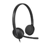 Logitech H340 USB Computer Headset, Black