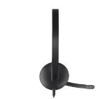 Logitech H340 USB Computer Headset, Black