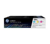 HP 126A Cyan/Magenta/Yellow Tri-pack LaserJet Toner Cartridges