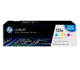 HP 125A CYM Tri-Pack LaserJet Toner Cartridge