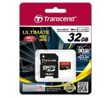 Transcend 32GB micro SDHC UHS-I, MLC, 600x (with adapter, Class 10)