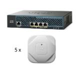 Cisco Bundle WLC2504 w/ 10 AP Lic. and 5 AP-1602i E Reg Domain