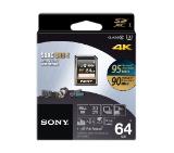 Sony 64GB SD, Ultra High Speed, class 10, UHS-1, 95MB/sec read, 90MB/sec write