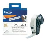 Brother DK-11203 File Folder Labels, 17mm x 87mm, 300 labels per roll, Black on White