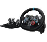 Logitech G29 Driving Force Racing Wheel, PlayStation 4, PlayStation 3, PC, 900° Rotation, Dual Motor Force Feedback, Adjustable Pedals, Leather