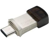 Transcend 64GB JETFLASH 890S, USB 3.1 Type C, Silver Plating