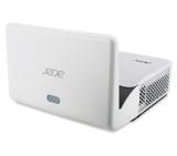 Acer Projector U5220, DLP, Ultra Short Throw, XGA (1024x768), 3000 ANSI Lumens, 13000:1, 3D 144Hz, HDMI/MHL, VGA x2, RCA, S-Video, Audio in x2, Mic in, Audio out, VGA out, Speakers 2x10W, LAN, incl. wall mount kit, 5.5 kg, White