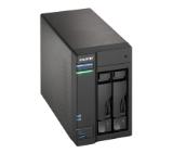 Asustor AS6202T, 2-bay NAS, Intel Celeron Quad-Core N3150 ( up to 2.08GHz), 4 GB DDR3L SO-DIMM (max 8GB), 2 x 3.5" or SSD, GbE x 2, 3*USB 3.0 ,2*USB 2.0, 2*eSATA, 16 Ch. IP Cam(4 license incl.), WoL, HDMI+ S/PDIF+ IR Receiver, AES-NI hardw encr, lock.