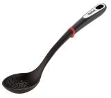 Tefal K2060314, Ingenio, Straining spoon, Kitchen tool, Termoplastic, 40x11x3.8cm, With holes, Up to 230°C, Dishwasher safe, black