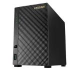 Asustor AS3202T, 2-bay NAS, Intel  Celeron Quad-Core J3160 ( up to 2.24GHz, 2MB), 2GB DDR3L (non-upgradeable), 2 x 3.5" SATAII / SATAIII, GbE x 1, USB 3.0 - 1*Front/2*Rear, HDMI 1.4b, 16 Ch IP Cam(4 license incl.) WoL, System Sleep Mode, AES-NI hardware
