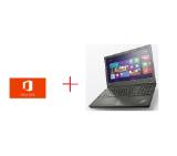 Lenovo Thinkpad T540p, Intel Core i5-4300M (2.6GHz up to 3.3GHz, 3MB), 4GB, 500GB, DVD RW, 15.6" FHD (1920x1080), AG, nVidia GF GT 730M/1GB, 720p HD Cam, WLAN a/g/n, BT, FPR, 9 Cell, Win7 Pro&(Win8.1 Pro 64bit by request)_Office Home and Business 2016