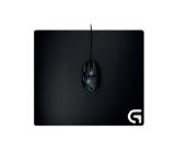 Logitech G640 Large Cloth Mouse Pad, 400 x 460 mm, Moderate Friction, Rubber Base, Low Profile 3 mm, Black