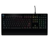 Logitech G213 Prodigy Gaming Keyboard, Lightsync, Spill Resistant, Palm Rest, Media Controls, Black